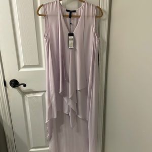 Bcbg high low sheet lavender sleeveless dress